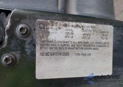 2000 Chevrolet Cavalier z USA, uszkodzony, nr VIN 1G1JC1241Y7413929